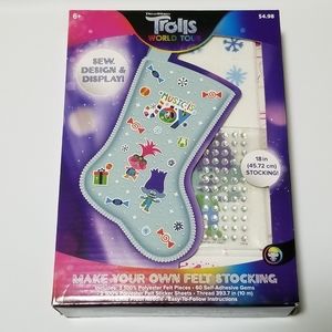 New Innovative Designs Trolls World Tour Make Own Felt Stocking DIY Christmas